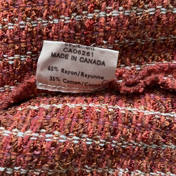 Zonda Nellis Tweed Woven art-to-wear Jacket button front Long Cardigan - Picture 7 of 16